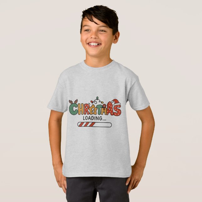 Camiseta Cute pegatina de carga de Navidad (Anverso completo)
