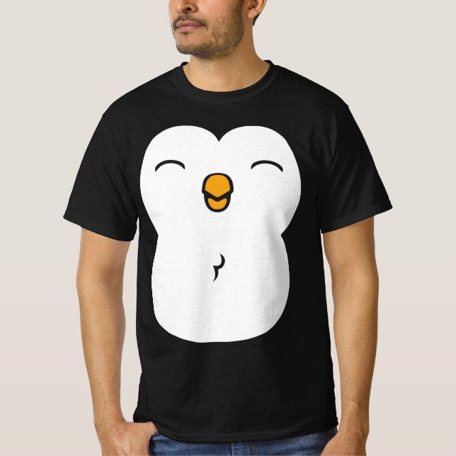 Camiseta Cute Penguin Black (Anverso)