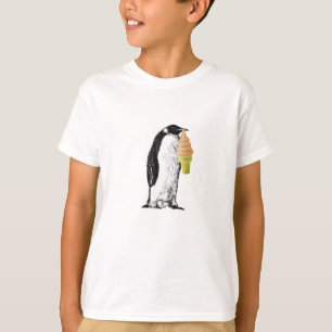 Camiseta Cute penguin eating an ice cream cone