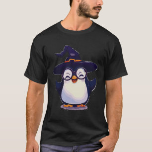 Camiseta Cute Penguin Face Design Halloween 2023 Costume Wi