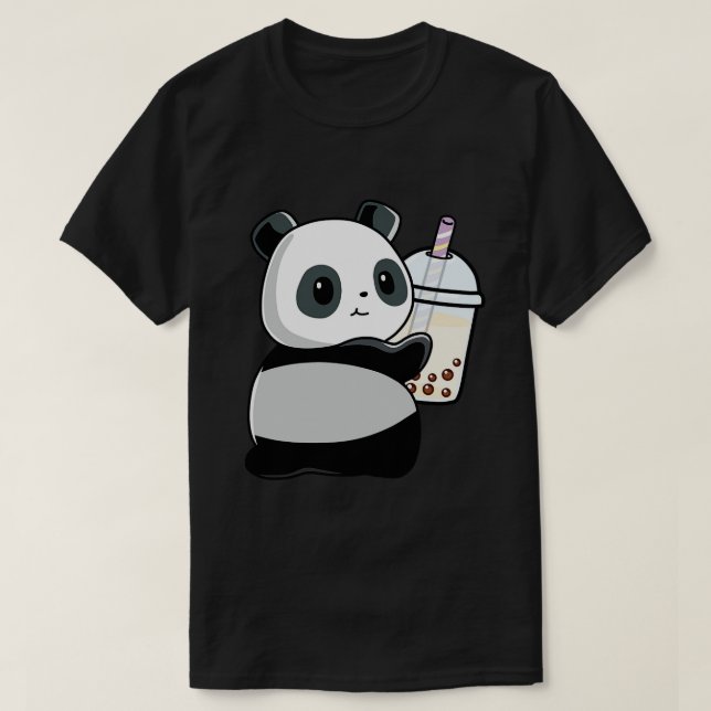 Camiseta Cute pequeño Panda ama Boba 1 (Diseño del anverso)