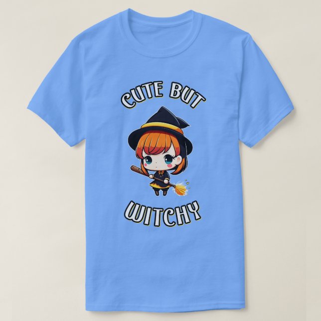 Camiseta Cute Pero Brujería Chibi Witch Wicca 1 (Diseño del anverso)