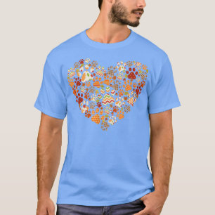 Camiseta Cute Perro Gato Paw Calabaza Impresión Hoja De Oto