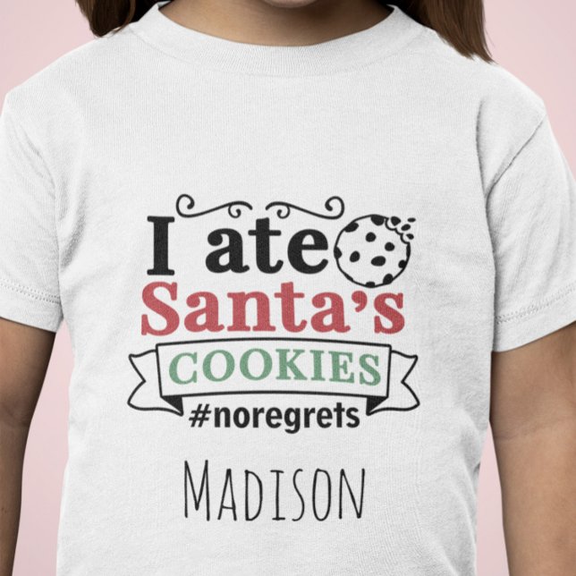 Camiseta Cute Personalizado Ate Santas Cookies No Lamentas (Subido por el creador)