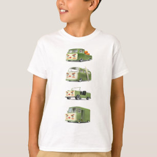 Camiseta Cute Personalizado Cars Lineup