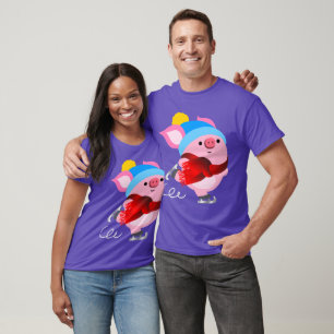 Camiseta Cute Personalizado para patinar sobre hie
