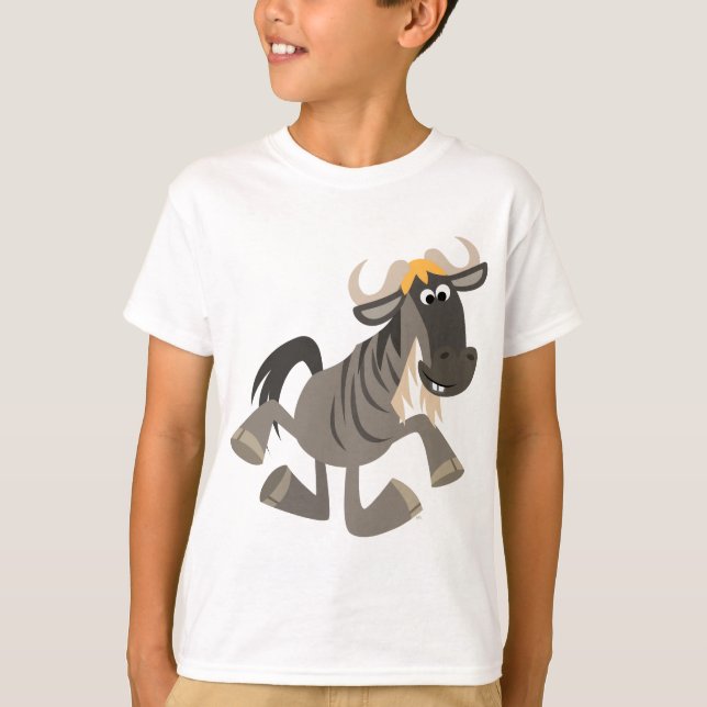 Camiseta Cute Personalizado Tap Dancing Wildebeest Kids T-S (Anverso)