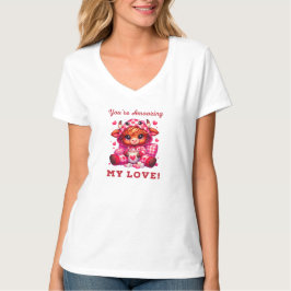Camiseta Cute personalizado valentines, vaca de montaña