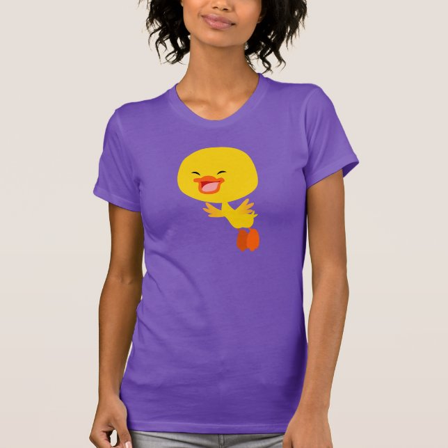 Camiseta Cute Personalizado voladora Duckling Women T-Shirt (Anverso)