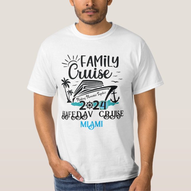 Camiseta Cute Personalized Cruise Ship Family Trip Sunset T (Anverso)