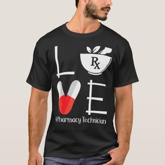 Camiseta Cute Pharmacy Tech Love Technist (Anverso)