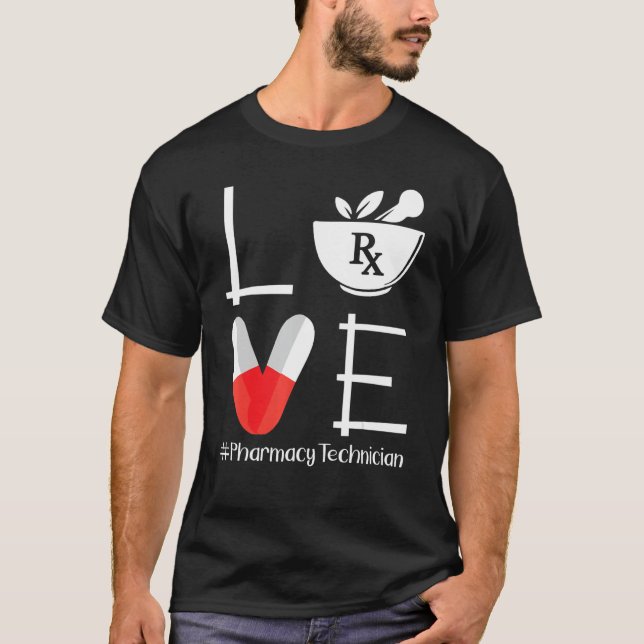 Camiseta Cute Pharmacy Tech Love Technist (Anverso)