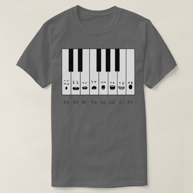 Camiseta Cute Piano Notes (Diseño del anverso)