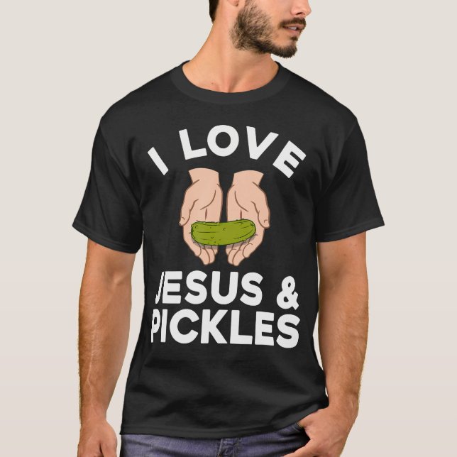 Camiseta Cute Pickle Design For Men Women Kids Jesus Pickle (Anverso)