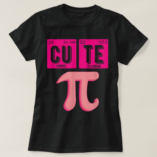 Camiseta Cute Pie Pi Day Cutie Math Periodiciable Pink (Diseño del anverso)