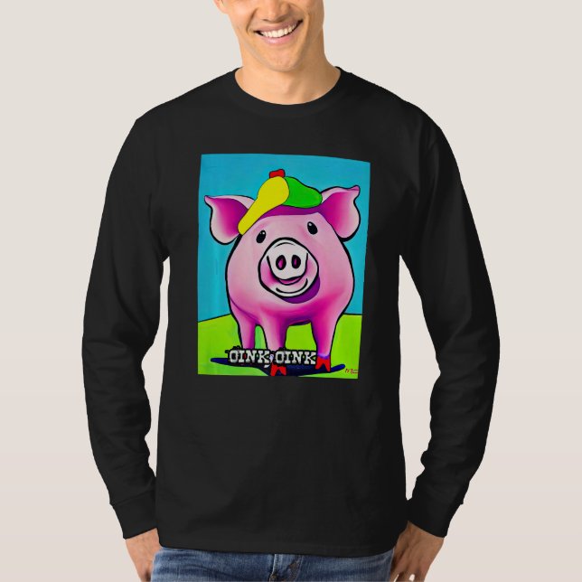 Camiseta Cute Pig Piggie Oink Oink  13 (Anverso)