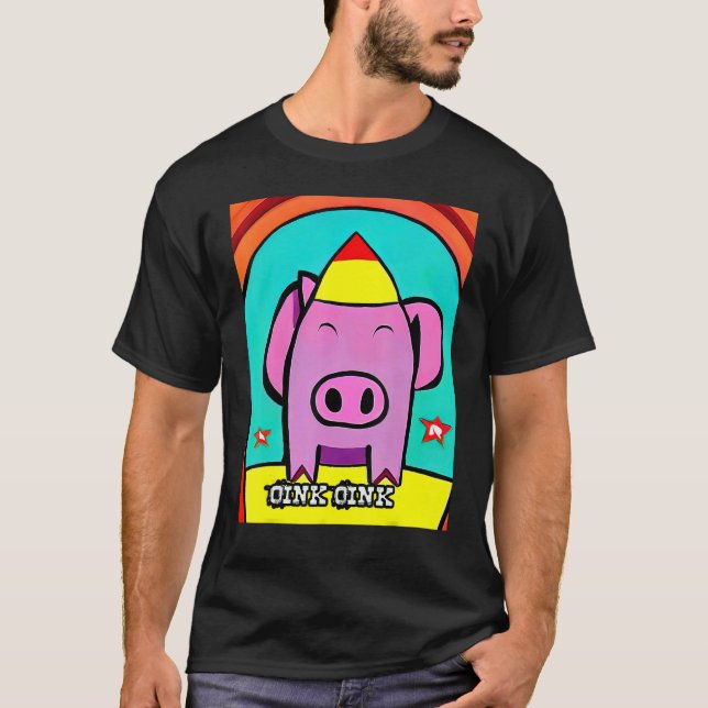 Camiseta Cute Pig Piggie Oink Oink 15 (Anverso)