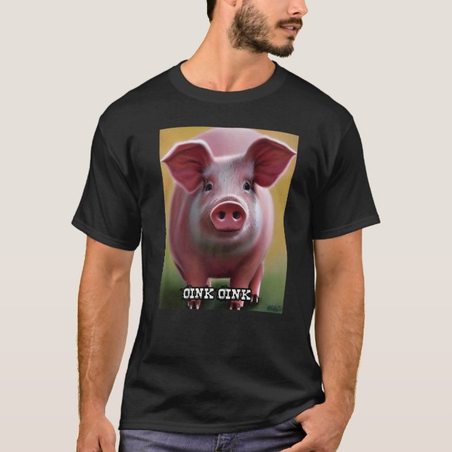 Camiseta Cute Pig Piggie Oink Oink  18 (Anverso)