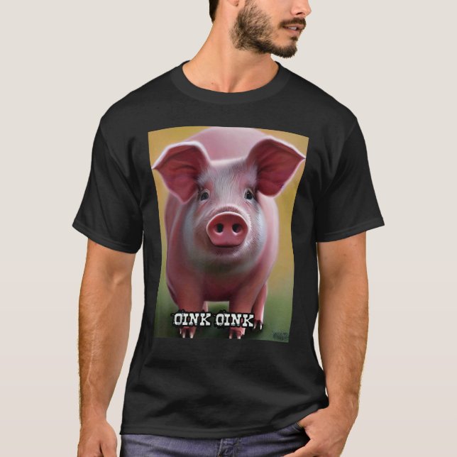 Camiseta Cute Pig Piggie Oink Oink 19 (Anverso)