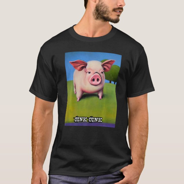 Camiseta Cute Pig Piggie Oink Oink  25 (Anverso)