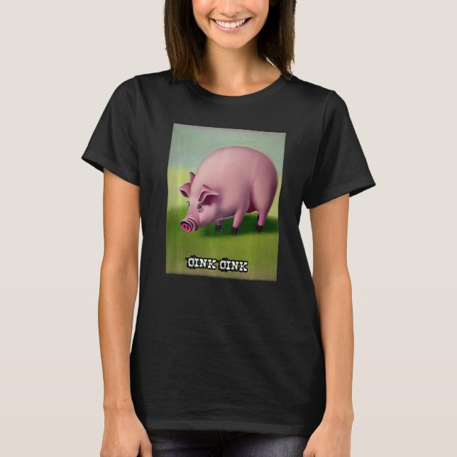 Camiseta Cute Pig Piggie Oink Oink  26 (Anverso)