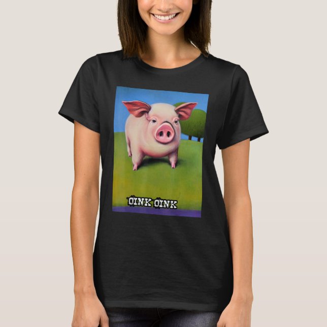 Camiseta Cute Pig Piggie Oink Oink 36 (Anverso)