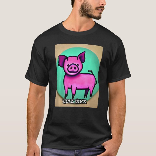 Camiseta Cute Pig Piggie Oink Oink 41 (Anverso)