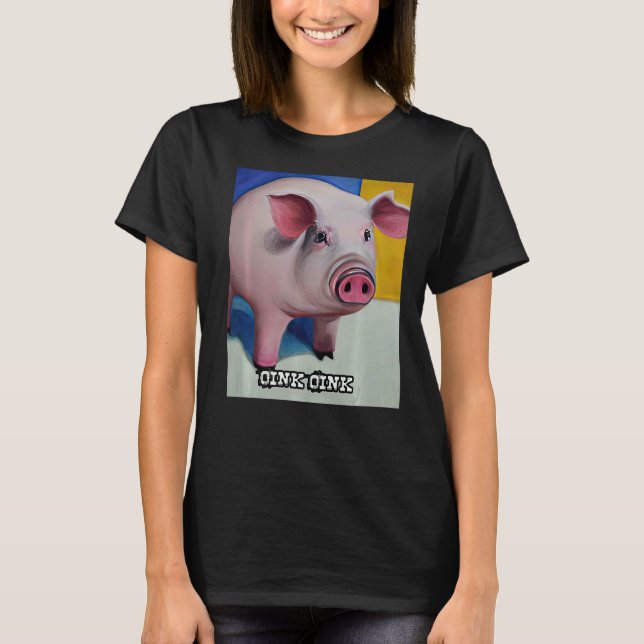 Camiseta Cute Pig Piggie Oink Oink 42 (Anverso)