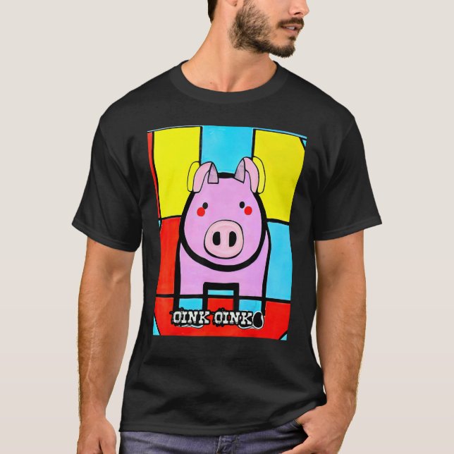 Camiseta Cute Pig Piggie Oink Oink 43 (Anverso)
