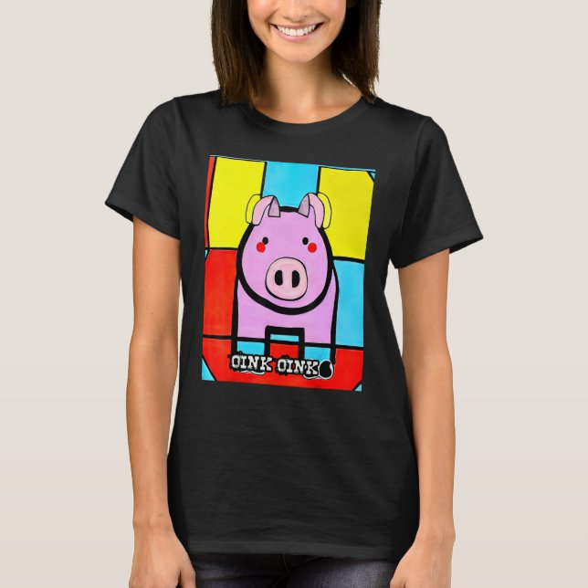 Camiseta Cute Pig Piggie Oink Oink 43 (Anverso)