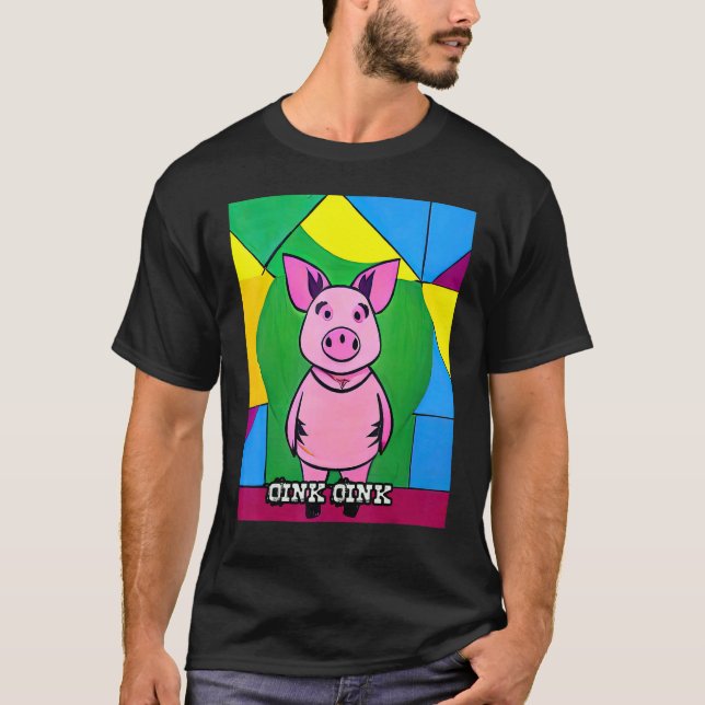 Camiseta Cute Pig Piggie Oink Oink 46 (Anverso)