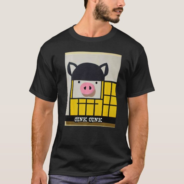 Camiseta Cute Pig Piggie Oink Oink  48 (Anverso)