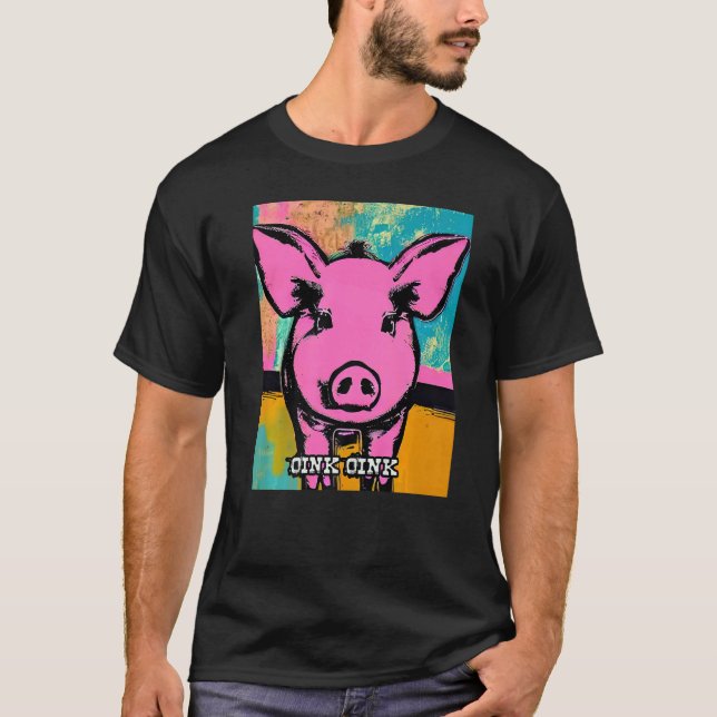 Camiseta Cute Pig Piggie Oink Oink 51 (Anverso)