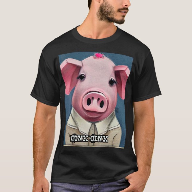 Camiseta Cute Pig Piggie Oink Oink 52 (Anverso)