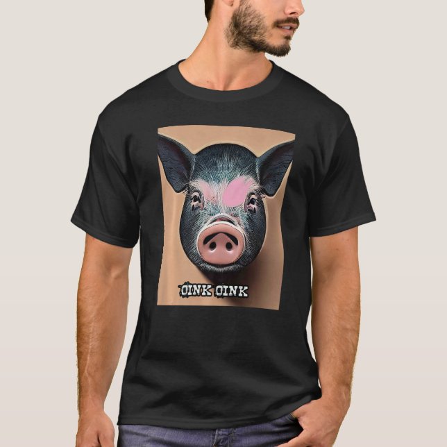Camiseta Cute Pig Piggie Oink Oink 53 (Anverso)