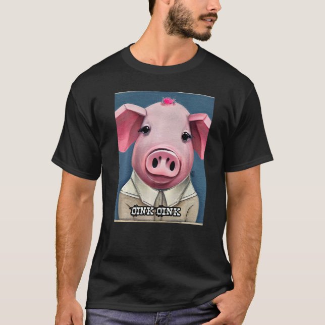 Camiseta Cute Pig Piggie Oink Oink 54 (Anverso)