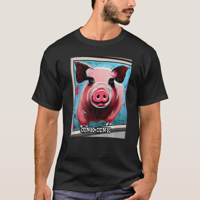 Camiseta Cute Pig Piggie Oink Oink 57 (Anverso)