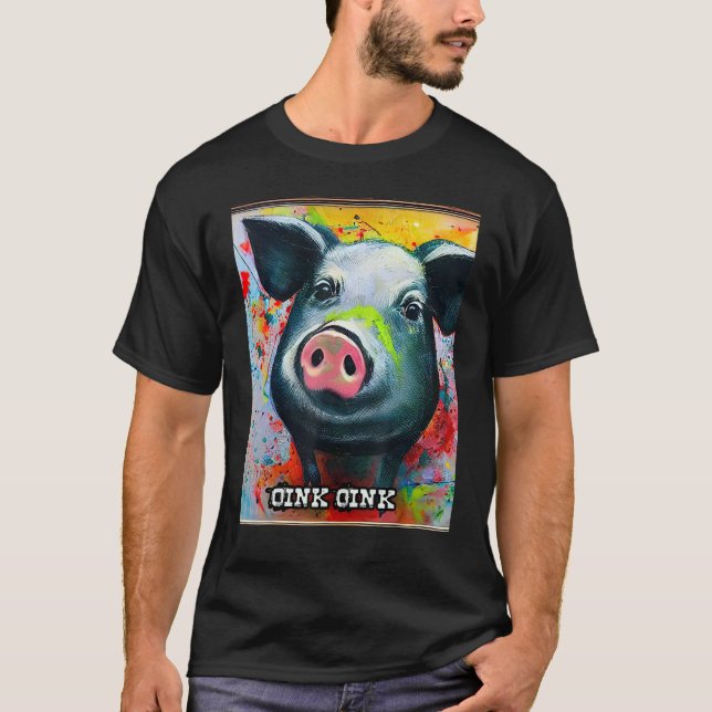 Camiseta Cute Pig Piggie Oink Oink 61 (Anverso)