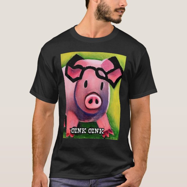 Camiseta Cute Pig Piggie Oink Oink 65 (Anverso)
