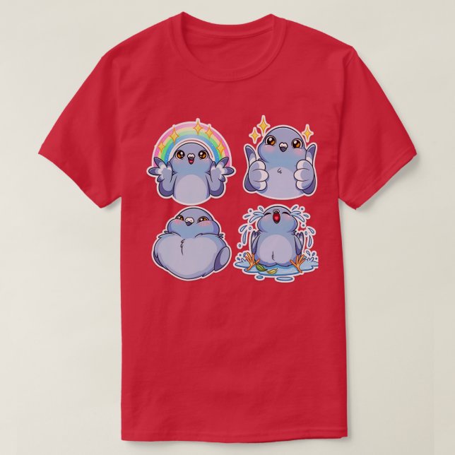 Camiseta Cute Pigeon 12 (Diseño del anverso)