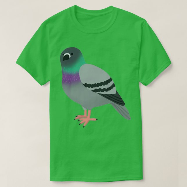 Camiseta Cute Pigeon Cartoon (Diseño del anverso)