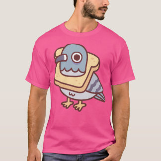 Camiseta Cute Pigeon Con Collar De Pan Fundido 1