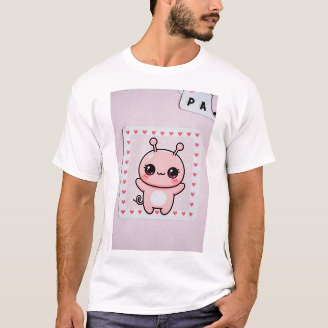 Camiseta Cute pink (Anverso)