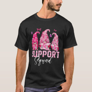 Camiseta Cute Pink Gnomies Support Squad Breast Cancer Awar