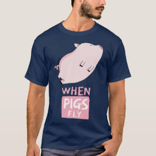 Camiseta Cute Pinky Pig Flying