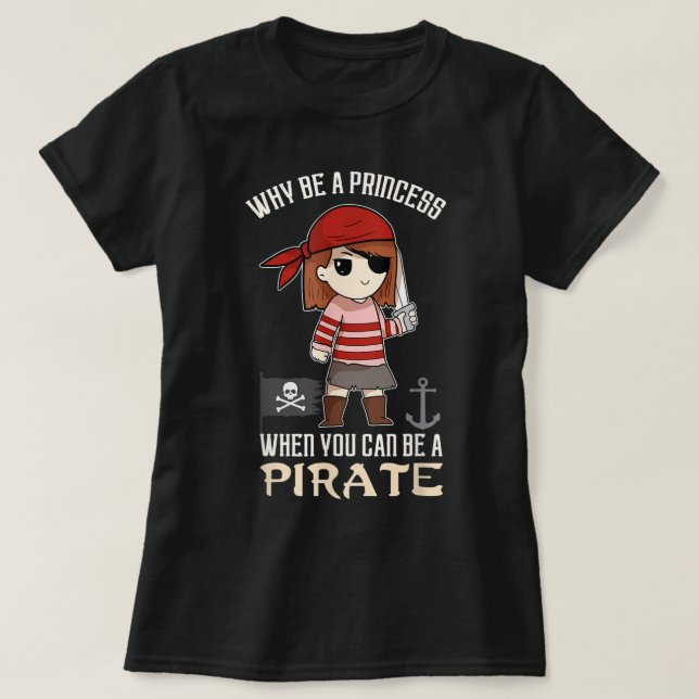 Camiseta Cute Pirate Girl Empowerment Design (Diseño del anverso)