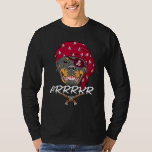 Camiseta Cute Pirate Rottweiler Se Va Arrr Buccaneer Puppy 