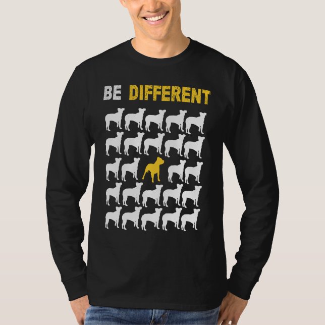 Camiseta Cute Pit Bull Be Different Inspiration (Anverso)