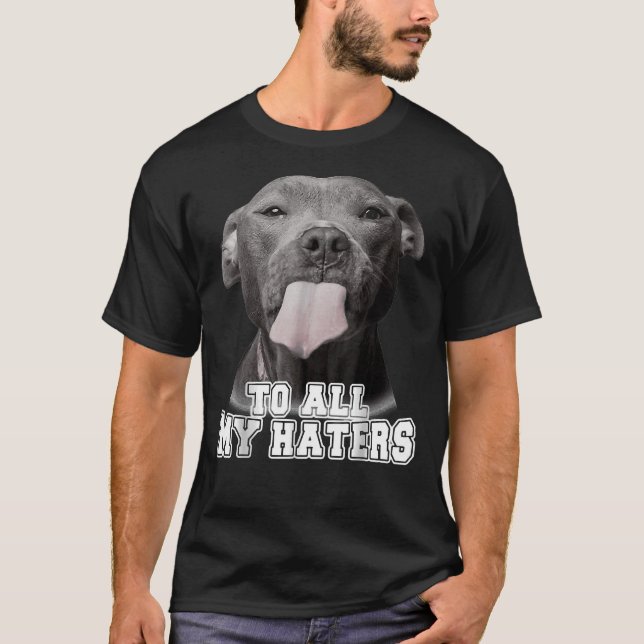 Camiseta Cute Pitbull A Todos Mis Odiosos Perros Pitbull Lo (Anverso)