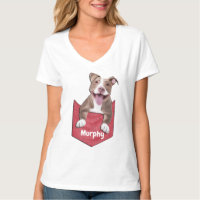 Camiseta Cute Pitbull Pocket Dog